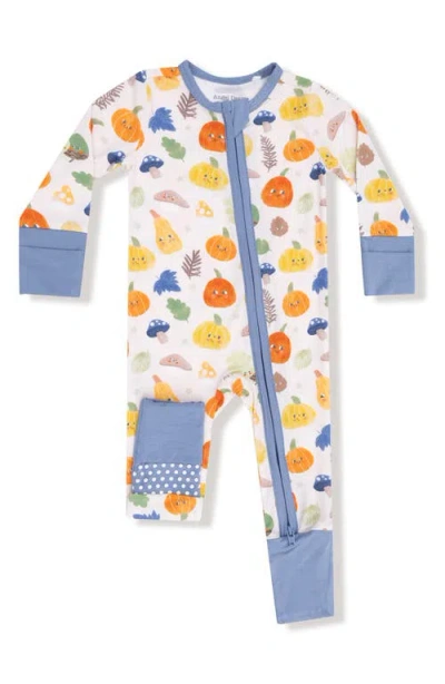 Angel Dear Babies'  Autumn Pumpkins Zip Convertible Footie In Multi