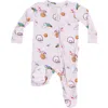 Angel Dear Basketball Ruffle Zip Footie In Multi