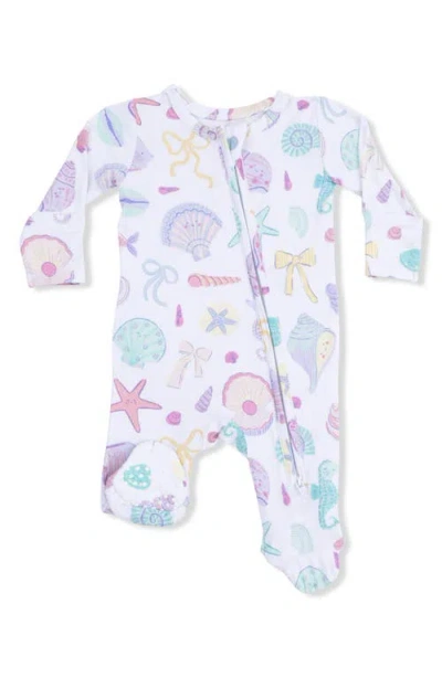 Angel Dear Babies'  Beach Days Zip Footie In Multi