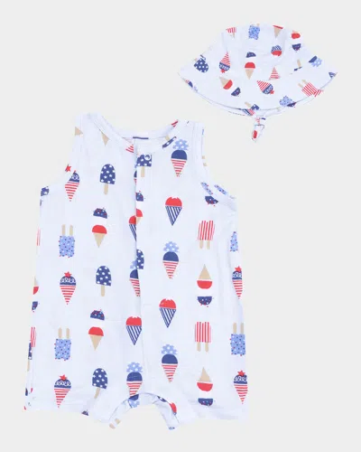 Angel Dear Kids' Boy's American Ice Cream Playsuit In Blue