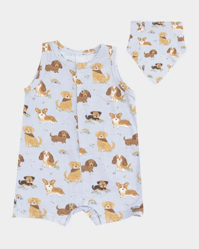 Angel Dear Kids' Boy's Best Friends Dog Playsuit In Animal Print