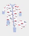 Angel Dear Boy's Off-road Adventure Printed Romper, Newborn-24m In Multi