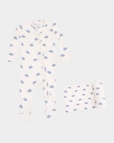 Angel Dear Kids' Boy's Petite Cowboy Hats 2-way Footie Romper, Blanket & Sleep Bag Set In Pink