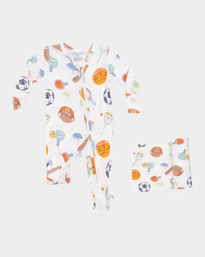 Angel Dear Kids' Boy's Sports Ball Friends Printed Footie In Multi