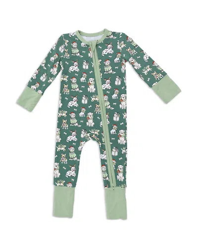 Angel Dear Boys Christmas Dogs Convertible Romper - Baby In Green