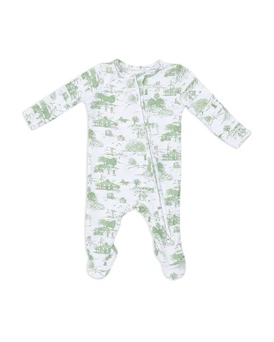 Angel Dear Boys' Golf Toile 2 Way Zipper Footie - Baby In Green