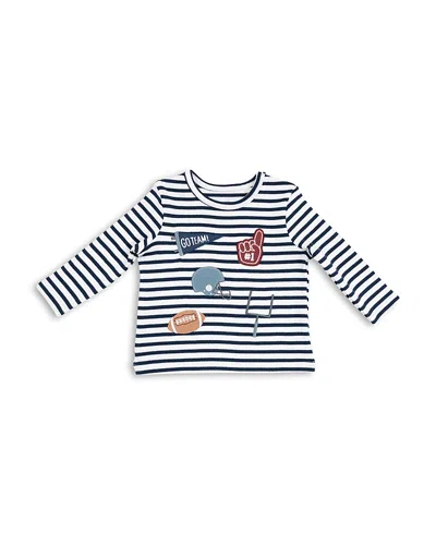 Angel Dear Boys' Striped Long Sleeved Football Uni Tee - Baby, Little Kid, Big Kid In Blue