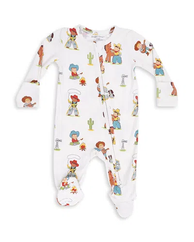 Angel Dear Boys' Vintage Cowboys Two Way Zipper Footie - Baby In Multi
