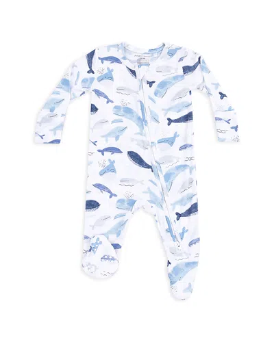 Angel Dear Boys' Whale Print Footie - Baby In Blue