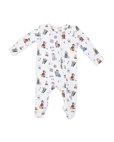 Angel Dear Boys' Winter Sports Dogs 2 Way Zipper Footie - Baby In Multi
