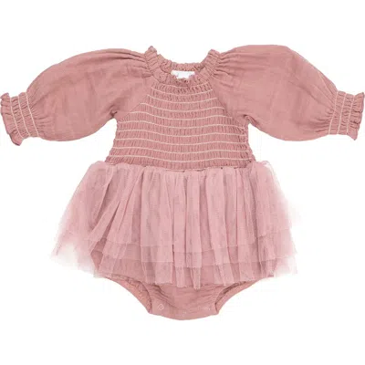 Angel Dear Babies'  Bridal Rose Skirted Bodysuit In Pink
