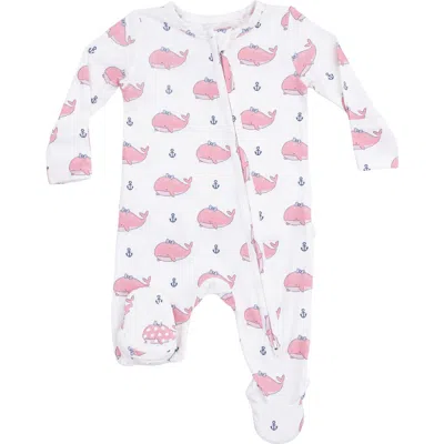 Angel Dear Babies'  Bubbly Whale Footie In Multi