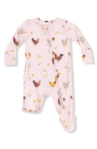 Angel Dear Babies'  Collector Chickens Zip Footie In Multi
