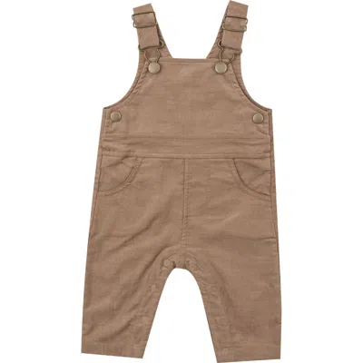 Angel Dear Babies'  Cord Cinnamon Swirl Classic Overalls In Brown