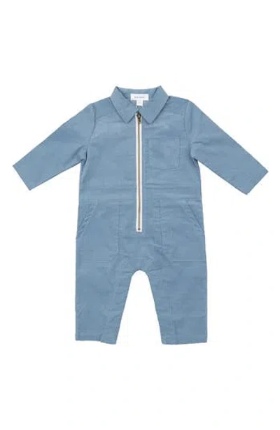 Angel Dear Babies'  Cord Glacier Lake Retro Romper In Blue