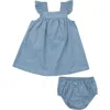 Angel Dear Corduroy Jumper Dress & Bloomers In Blue