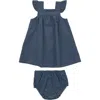 Angel Dear Corduroy Jumper Dress & Bloomers In Blue