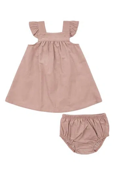 Angel Dear Babies'  Corduroy Jumper Dress & Bloomers In Pink