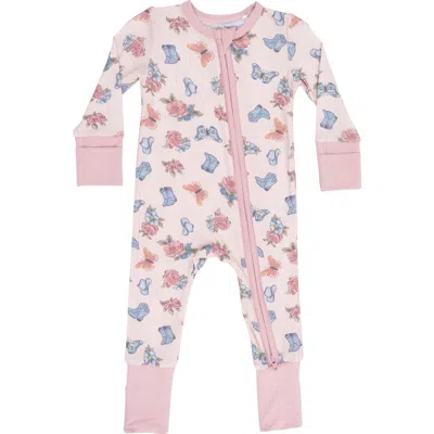 Angel Dear Babies'  Country Boots Convertible Jumpsuit In Pink
