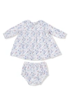 Angel Dear Country Kid Floral Long Sleeve Dress & Bloomers Set In Multi