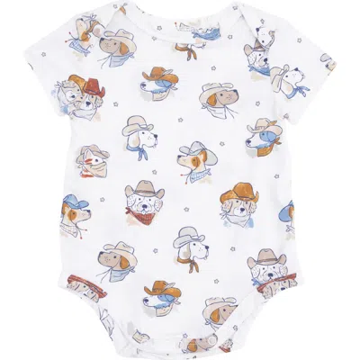 Angel Dear Babies'  Cowdogs Bodysuit In White