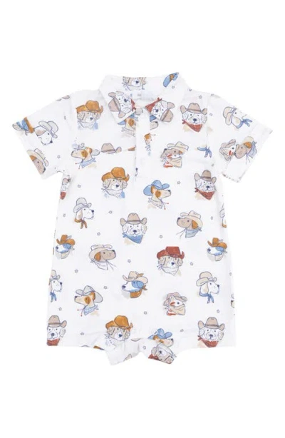 Angel Dear Babies'  Cowdogs Polo Shortall In White