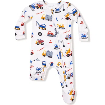Angel Dear Babies'  Crayon Construction Print Footie In White