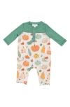 Angel Dear Crayon Pumpkins Romper In Green