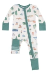 Angel Dear Fishing Things Convertible Zip Romper In Multi