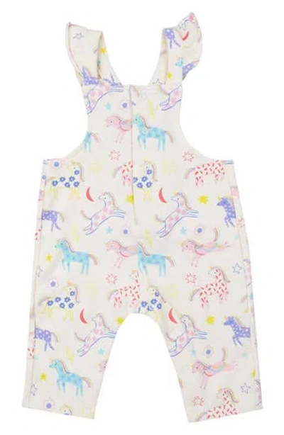 Angel Dear Babies'  French Terry Fun Unicorns Romper In White