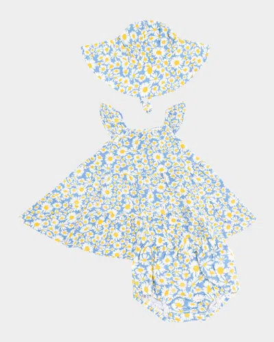 Angel Dear Kids' Girl's Shasta Daisy Sundress In Blue