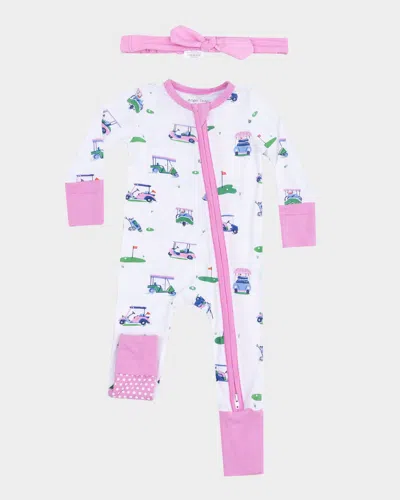 Angel Dear Kids' Girl's Vintage Golf Carts Printed Coverall In Multi