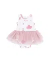 Angel Dear Girls' Ballet Things Rib Tank Tutu Bodysuit - Baby In Ivory
