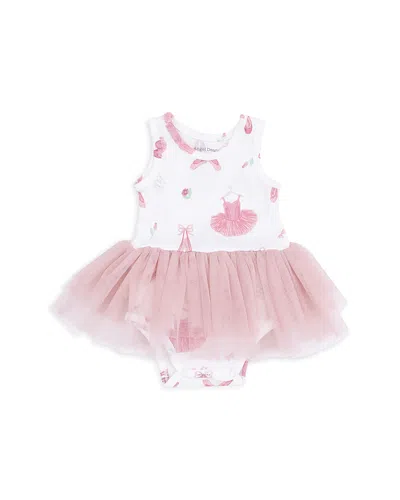Angel Dear Girls' Ballet Things Rib Tank Tutu Bodysuit - Baby In Ivory
