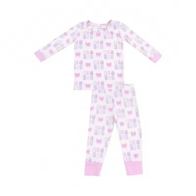 Angel Dear Kids' Girls Dear Big Sis Loungewear Set In Pink