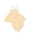 Angel Dear Girls' Mod Daisy Smocked Top & Bloomer Set - Baby In Yellow