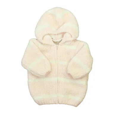 Pre-owned Angel Dear Kids' Girls Pink White Hoodie In Gold