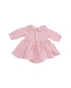 Angel Dear Girls' Plaid Peter Pan Collar Bubble With Skirt - Baby In Pink