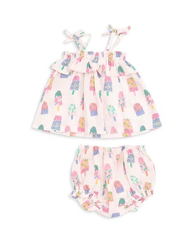 Angel Dear Girls' Ruffled Top & Bloomer Set - Baby In Multi