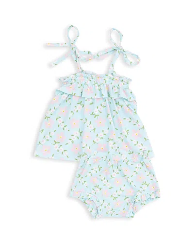 Angel Dear Girls' Ruffled Top & Bloomer Set - Baby In Green