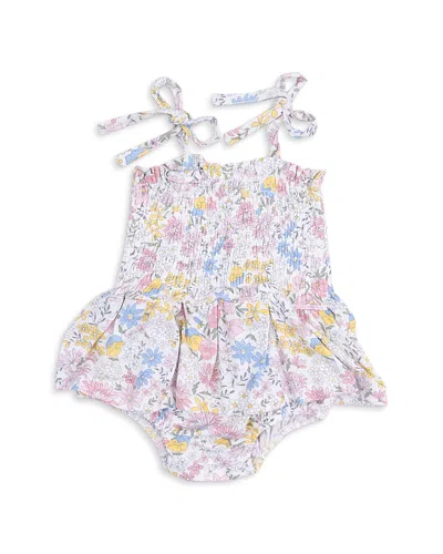 Angel Dear Girls' Smocked Bubble Romper - Baby In Multi