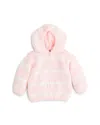 Angel Dear Girls' Striped Hooded Jacket - Baby In Pretty Pink