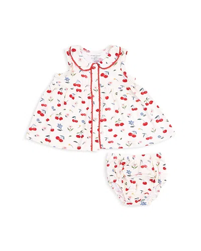 Angel Dear Girls' The Jill Peter Pant Button Front Dress & Diaper Cover - Baby, Little Kid In Red