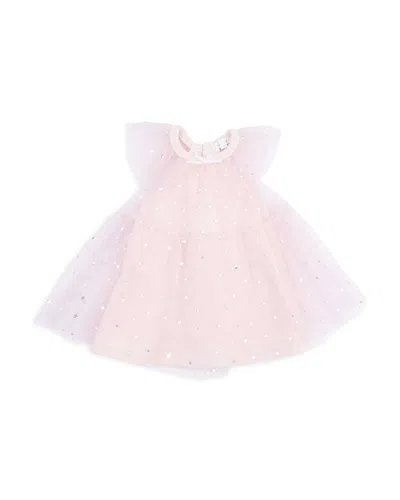 Angel Dear Girls' Velour Soft Tulle Dress - Baby In Pink
