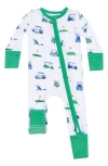 Angel Dear Golf Carts Convertible Zip Romper In White