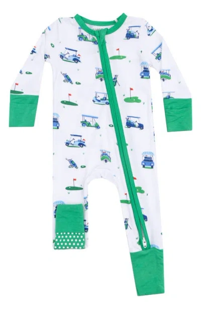 Angel Dear Babies'  Golf Carts Convertible Zip Romper In White