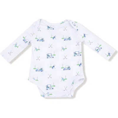Angel Dear Babies'  Golf Carts Long Sleeve Bodysuit In Multi