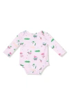 Angel Dear Golf Pros Long Sleeve Romper In Pink