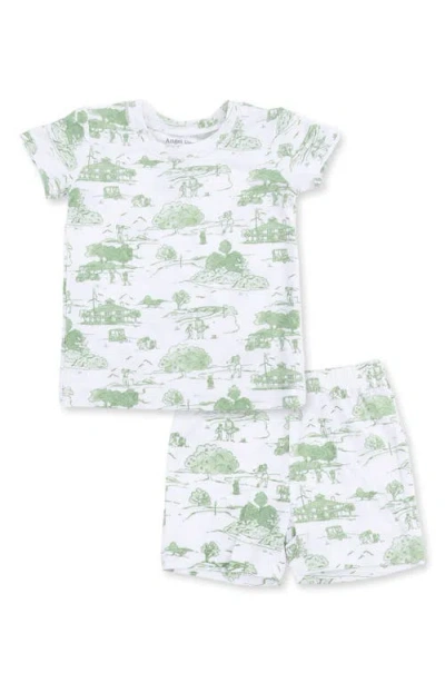 Angel Dear Babies'  Golf Toile Top & Shorts Set In Multi