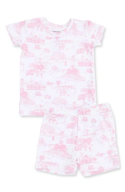 Angel Dear Babies'  Golf Toile Top & Shorts Set In Pink